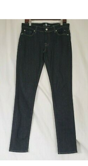 7 For All Mankind Roxanne Skinny Jeans 29 X 33 - Picture 2 of 6